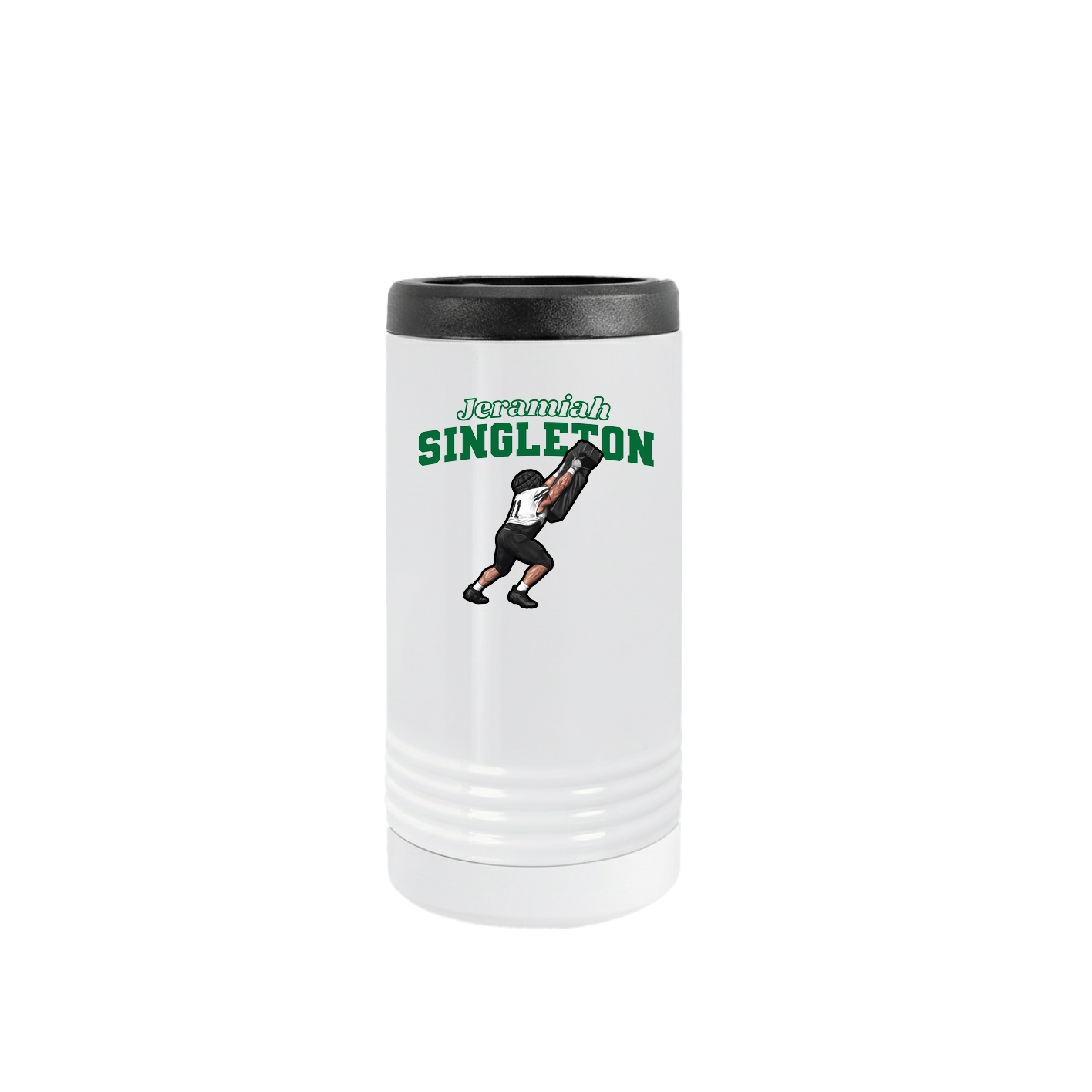 Slim Beverage Holder — Name Arch in White