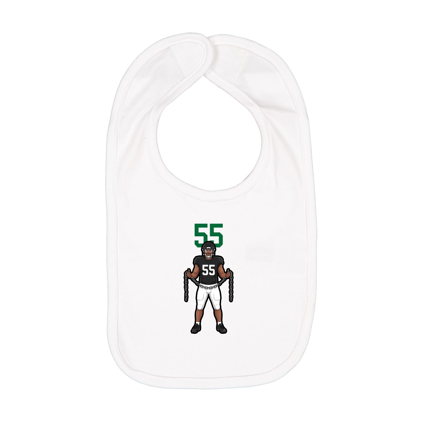 Infant Bib — Number Top in White