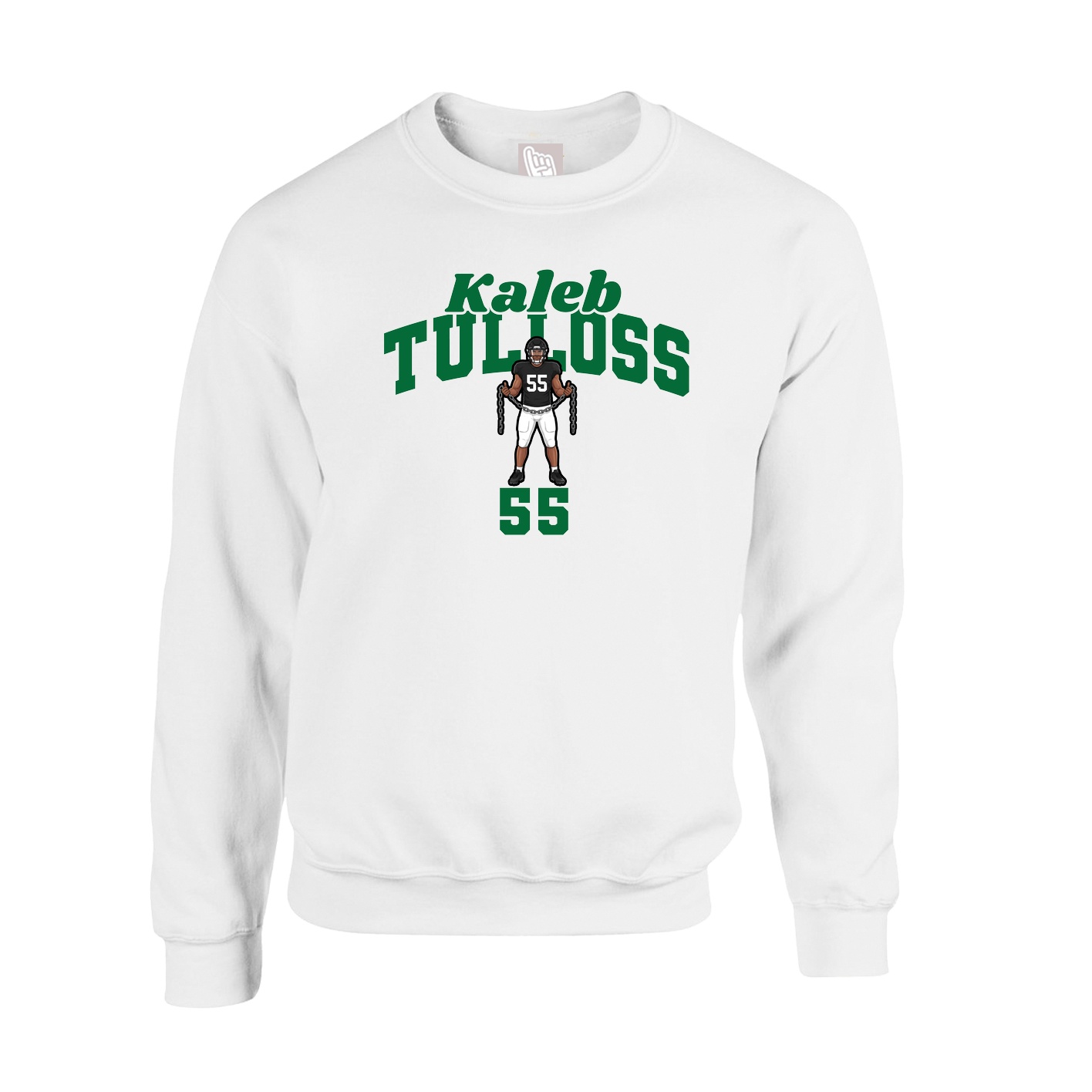 Fleece Crew — Signature Arch in White