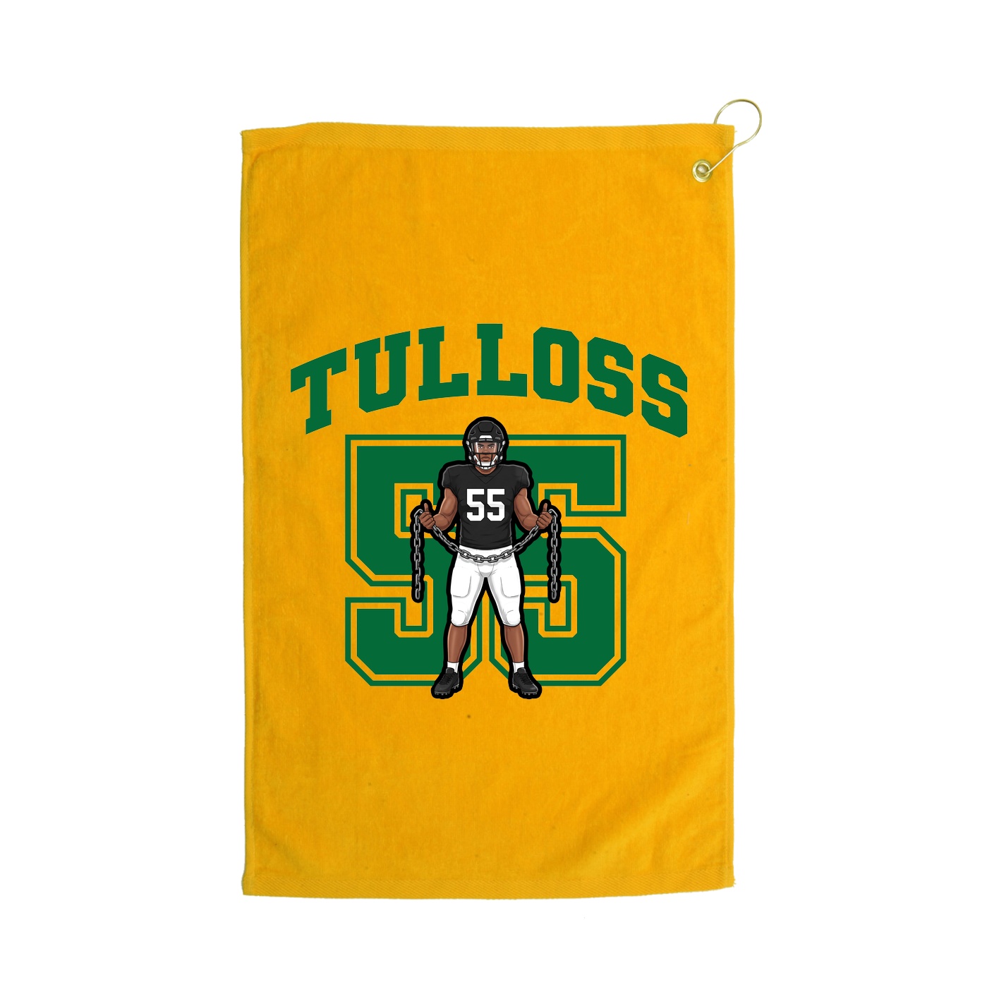 Golf Towel — Number in Gold