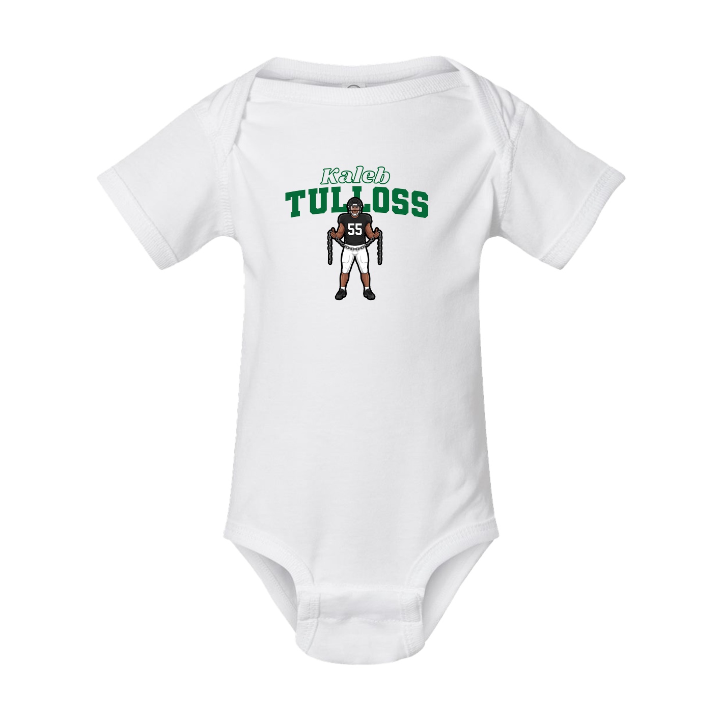 Baby Onesie — Name Arch in White