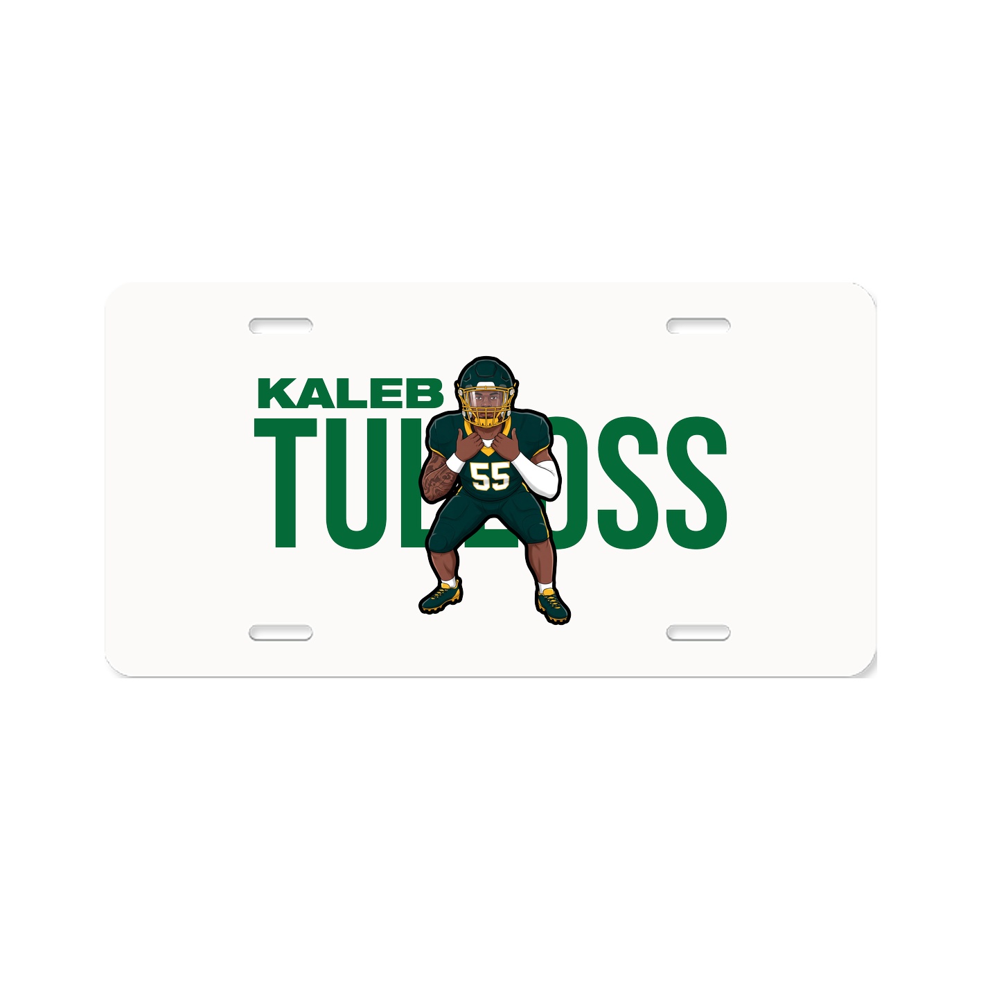 License Plate — Player Name in Classic