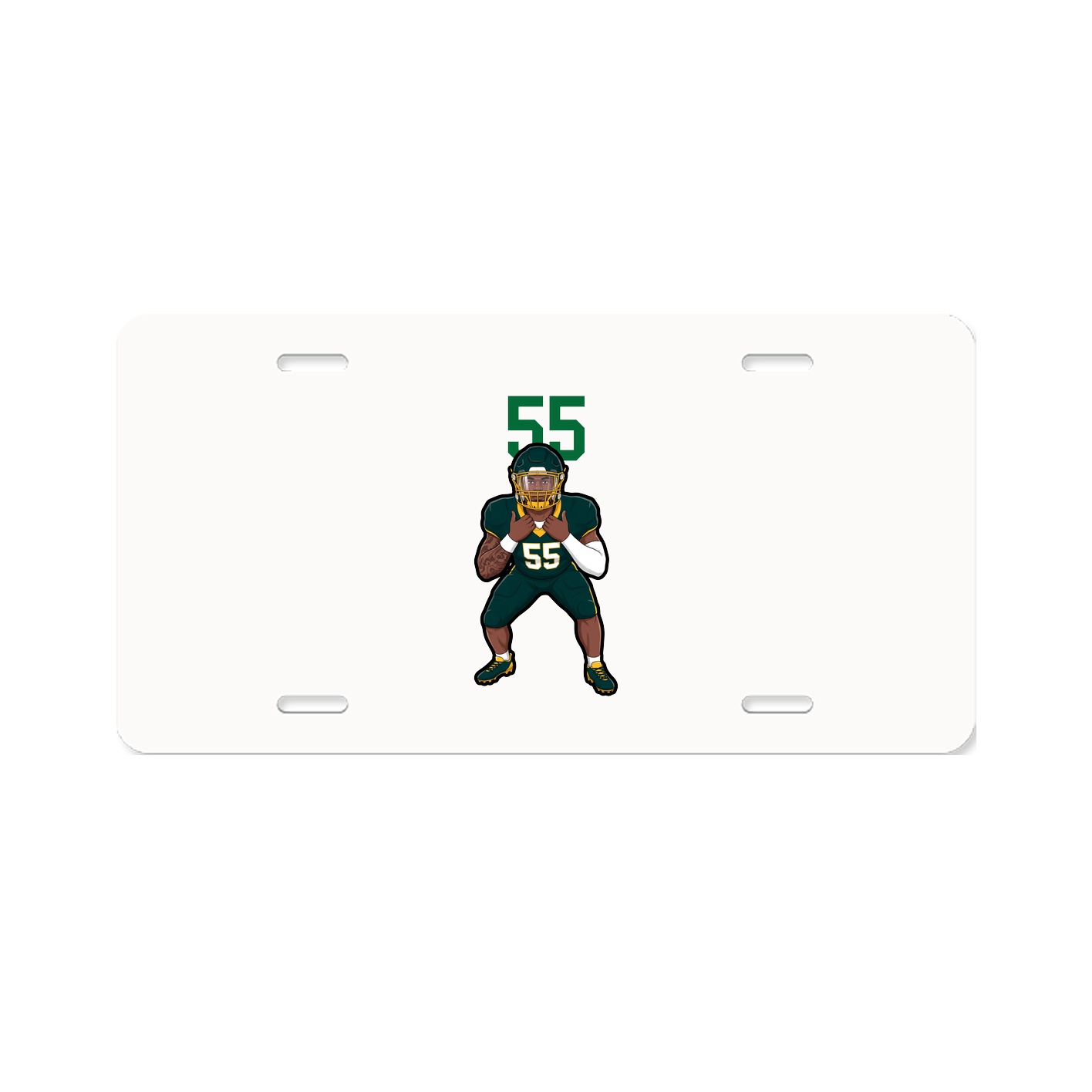 License Plate — Number Top in Classic