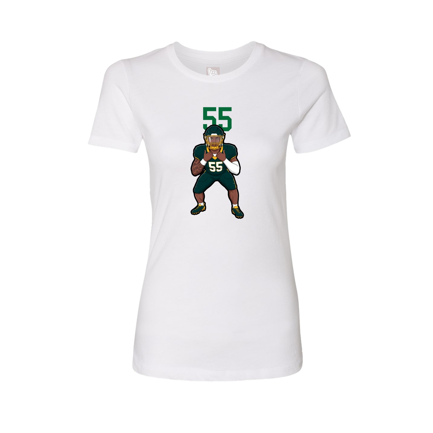 Fitted Women's Tee — Number Top in White