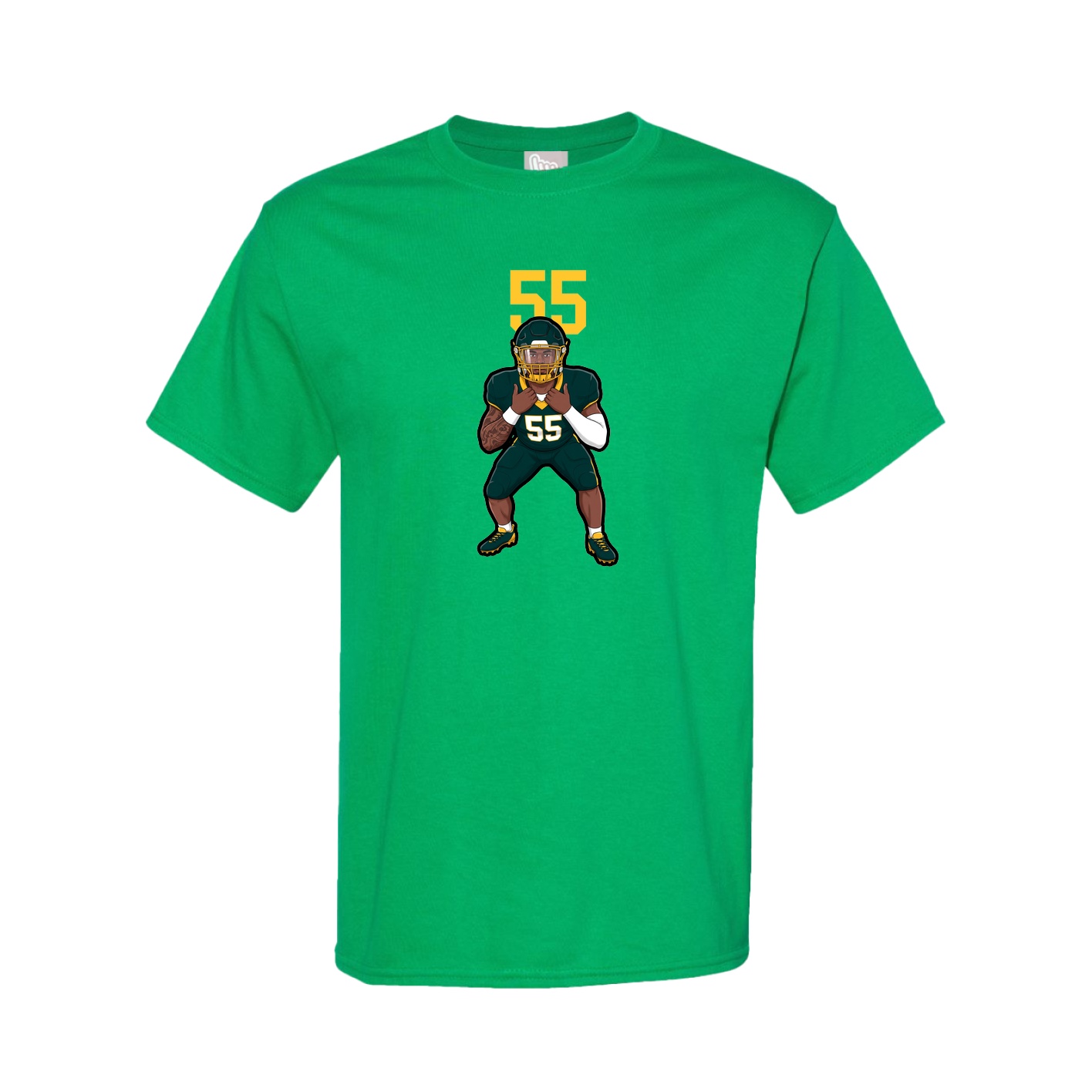 Youth Tee — Number Top in Green