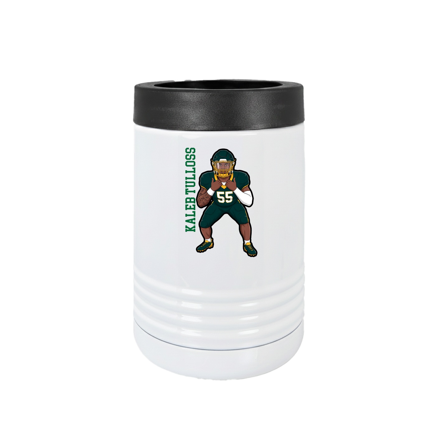 Beverage Holder — Name Vertical in White