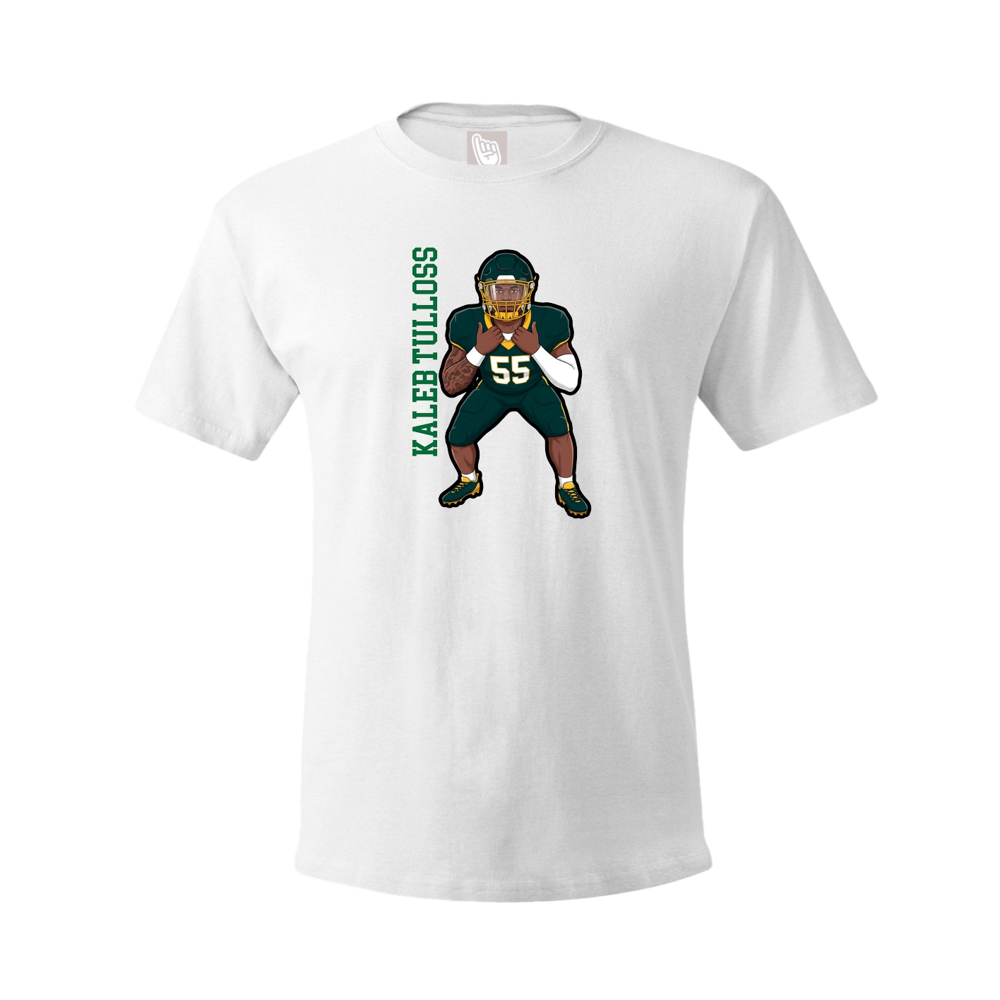 Tee — Name Vertical in White