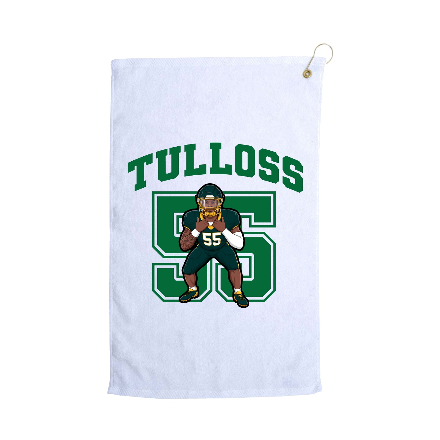 Golf Towel — Number in White