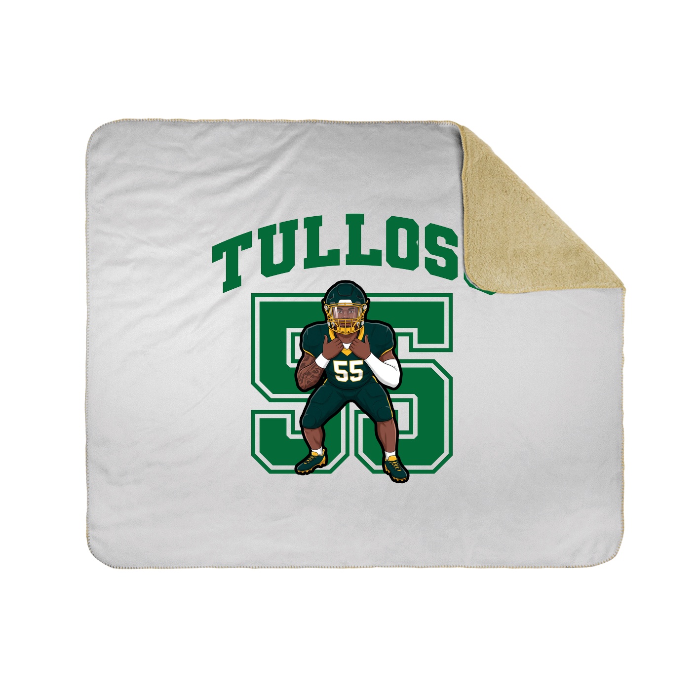 Throw Blanket — Number in White