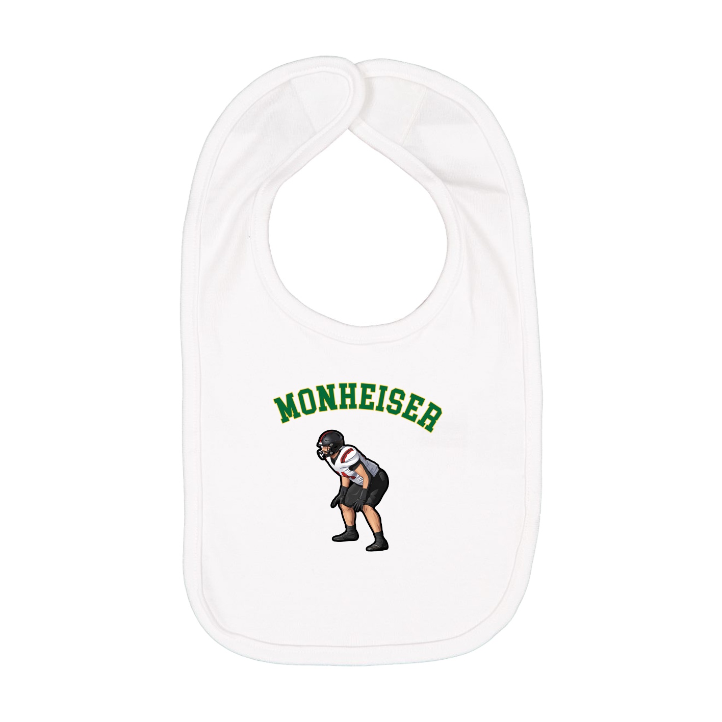 Infant Bib — Shirsey Arch in White
