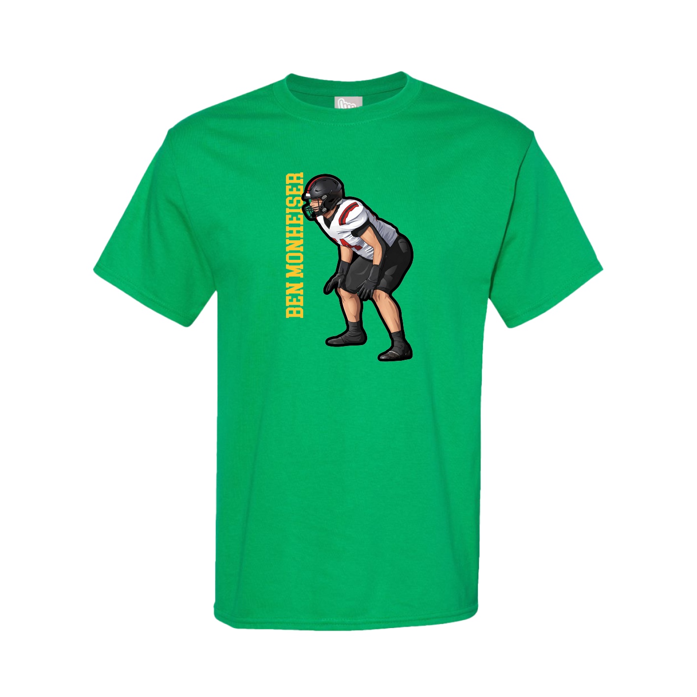 Youth Tee — Name Vertical in Green