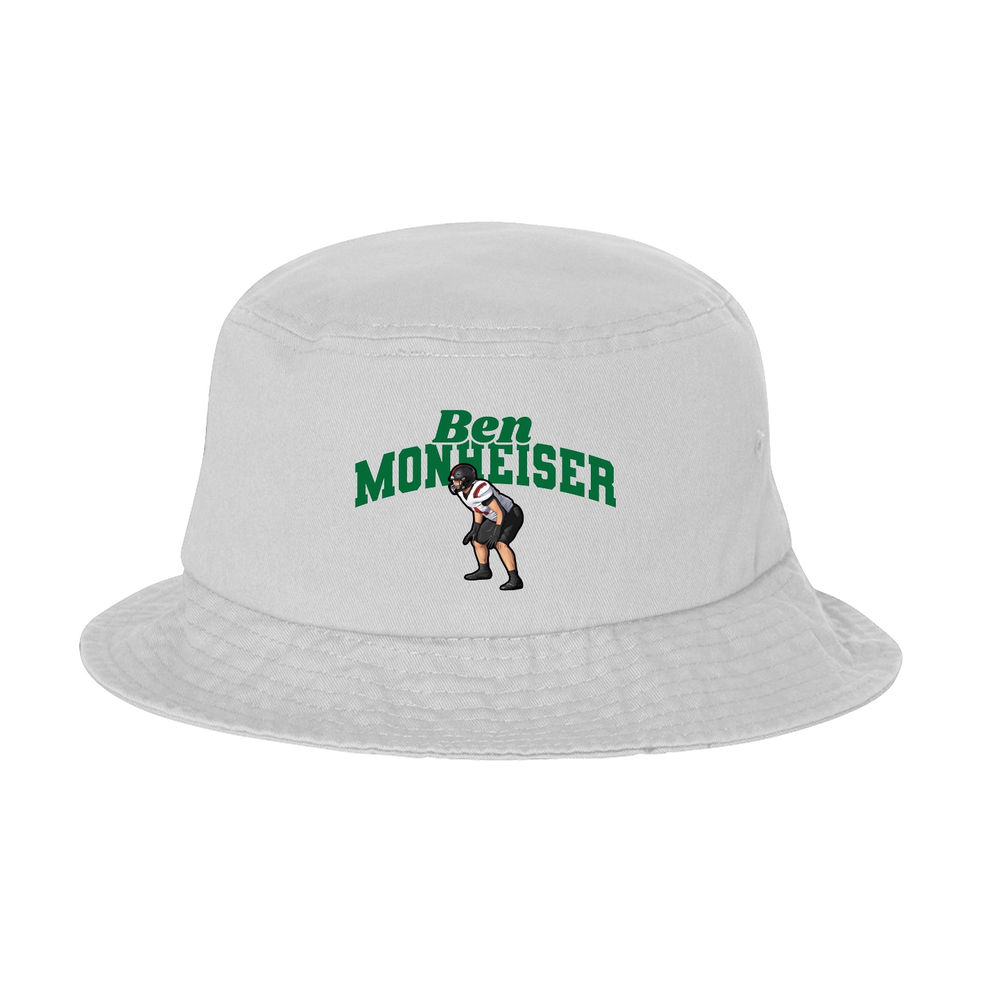 Bucket Cap — Signature Arch in White