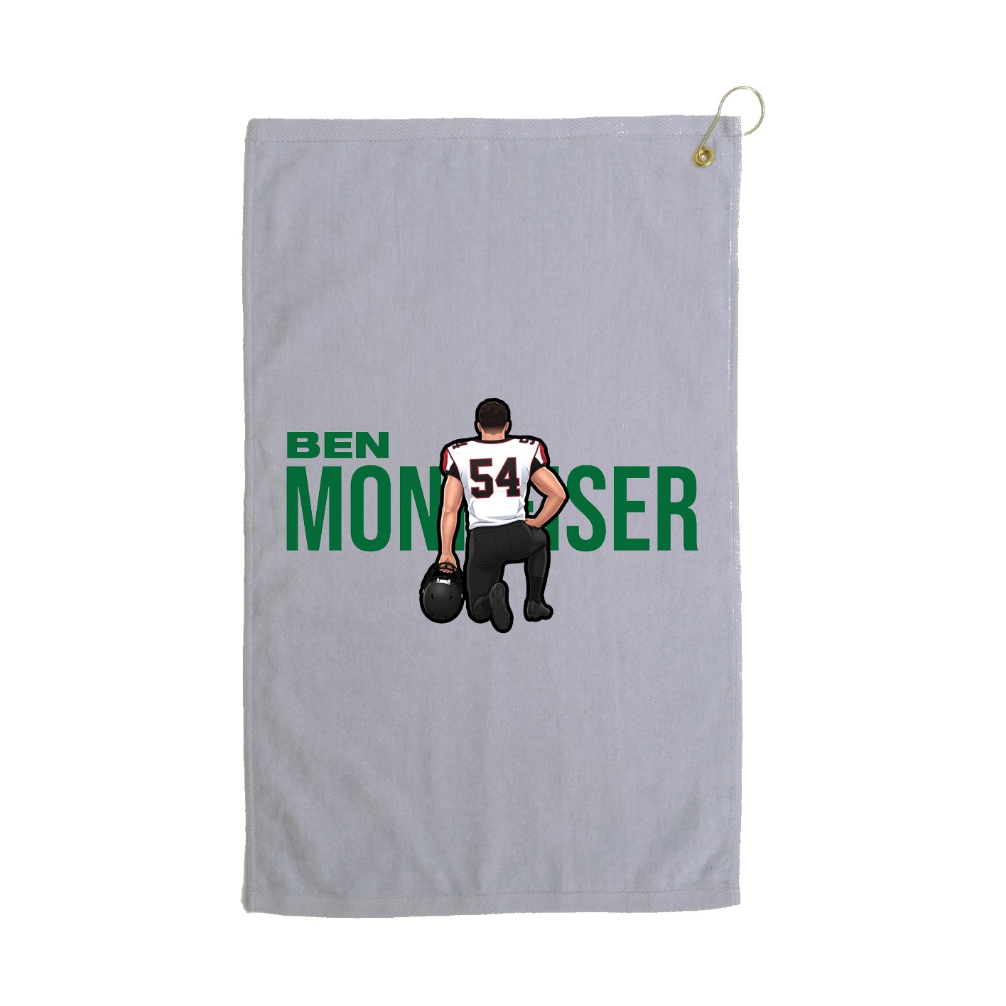 Golf Towel — Player Name in Grey