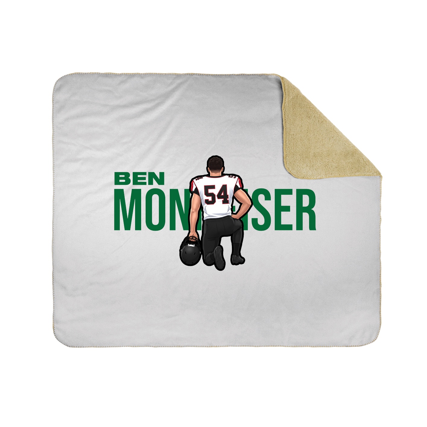 Throw Blanket — Player Name in White