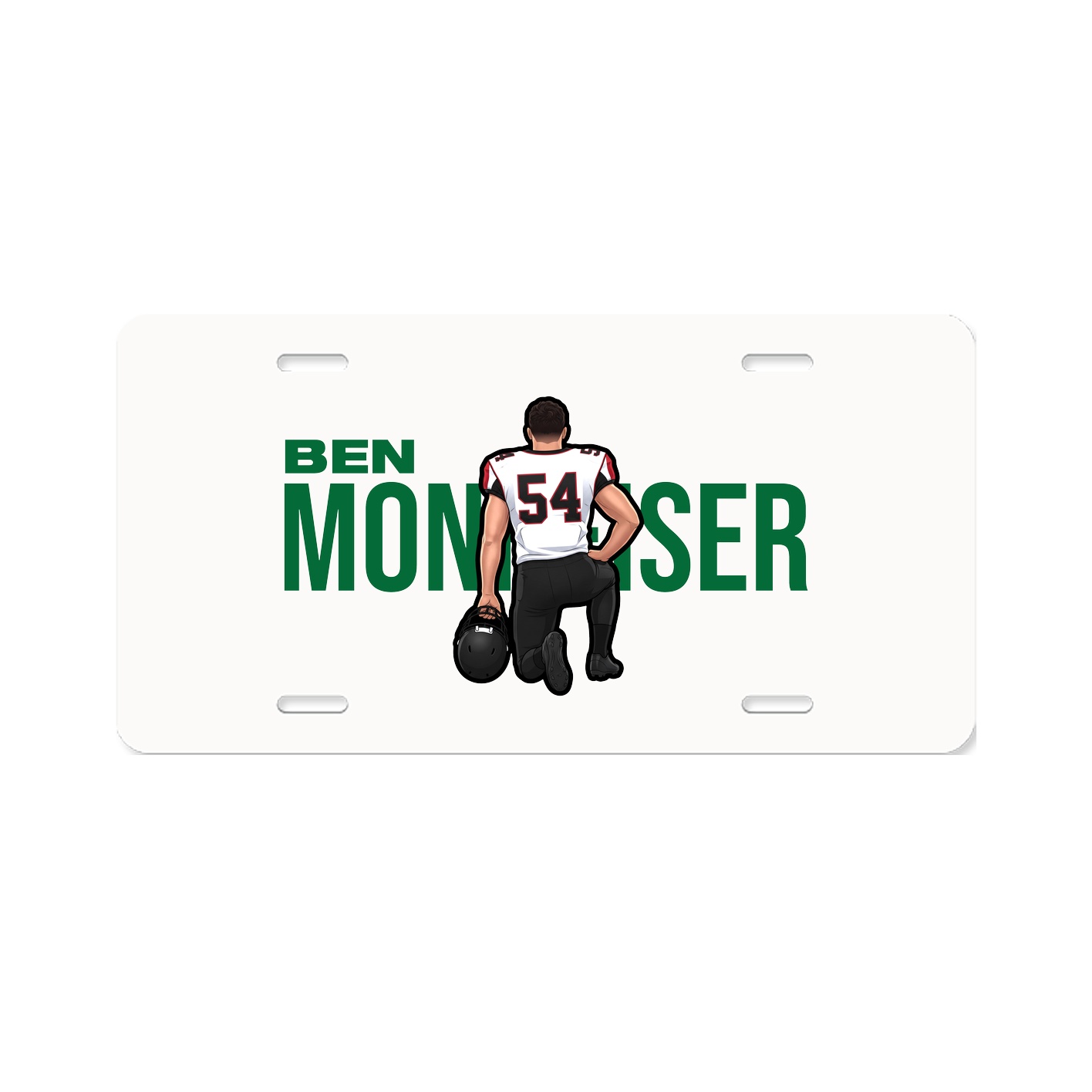 License Plate — Player Name in Classic