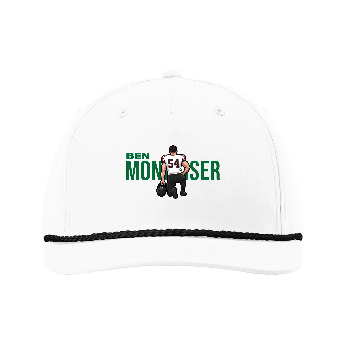 Five-Panel Classic Rope Cap — Player Name in White