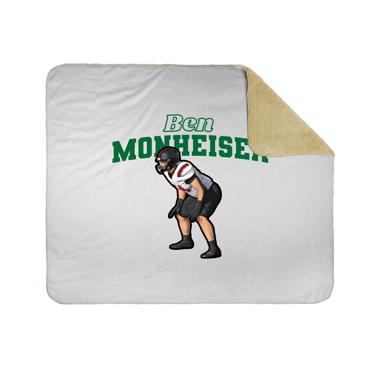 Throw Blanket — Name Arch in White