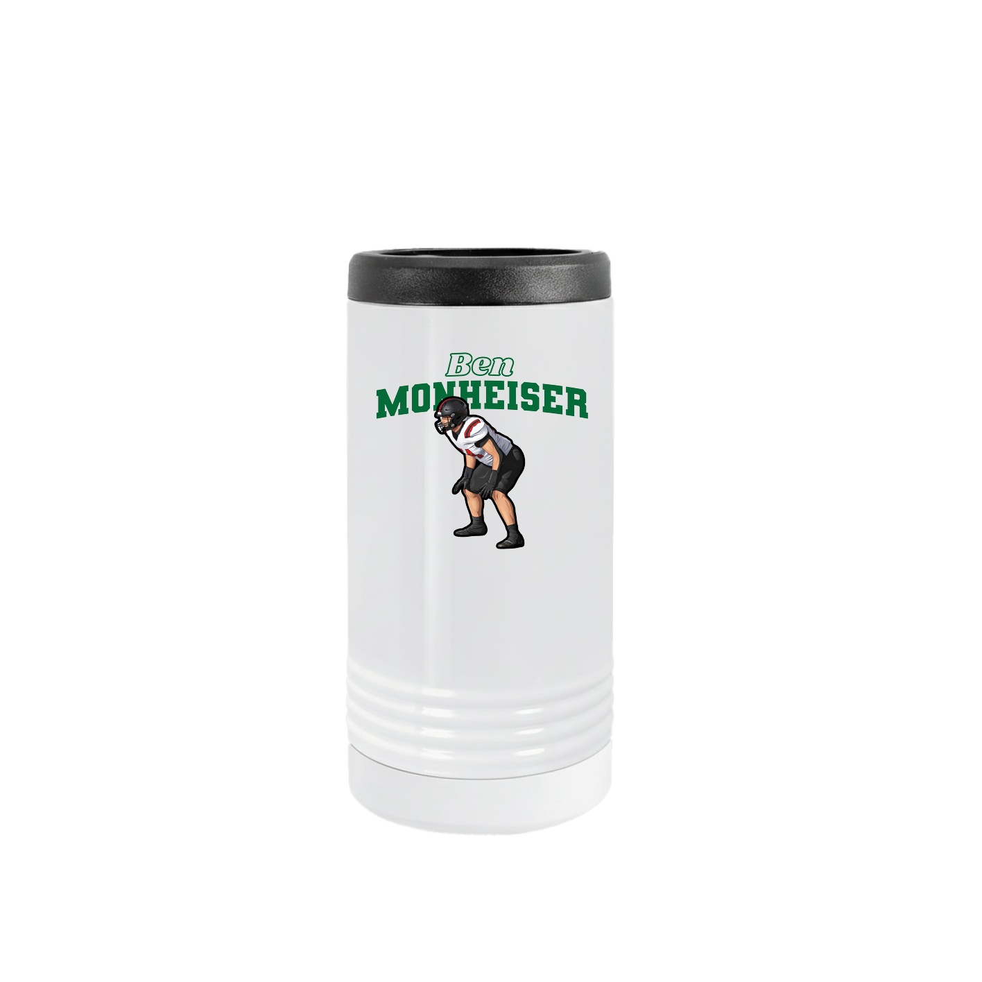 Slim Beverage Holder — Name Arch in White