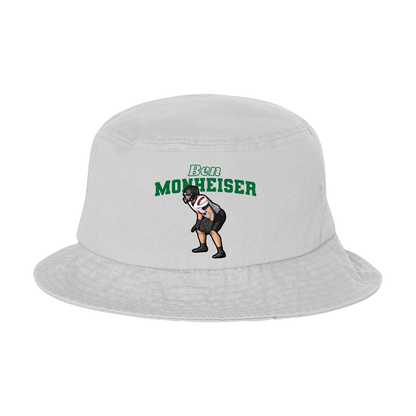 Bucket Cap — Name Arch in White