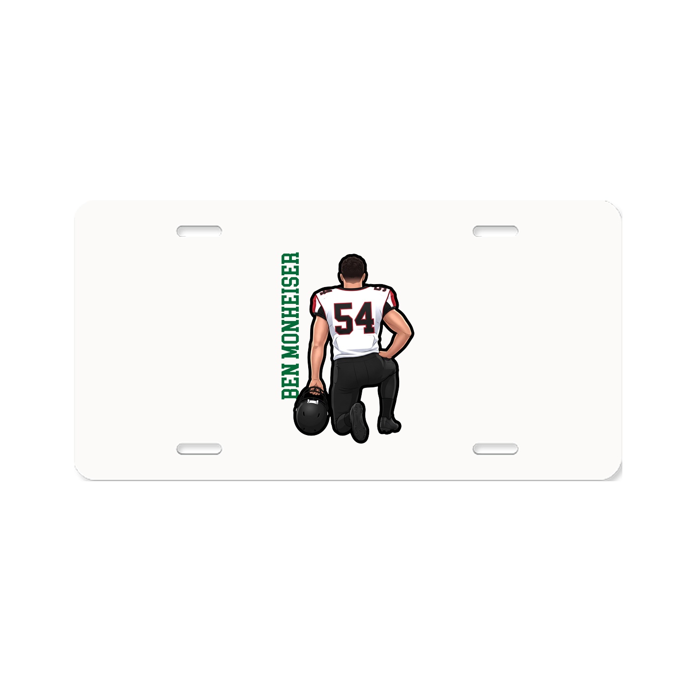 License Plate — Name Vertical in Classic