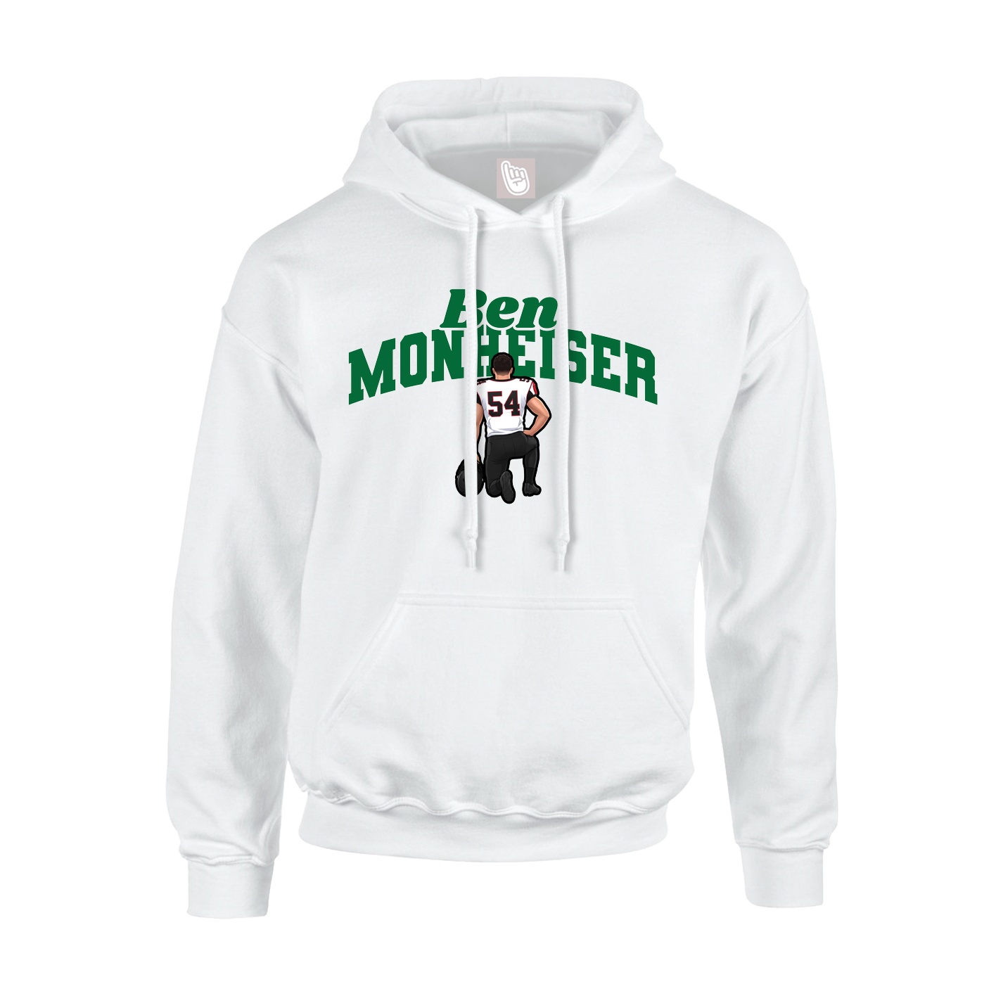 Youth Hoodie — Signature Arch in White