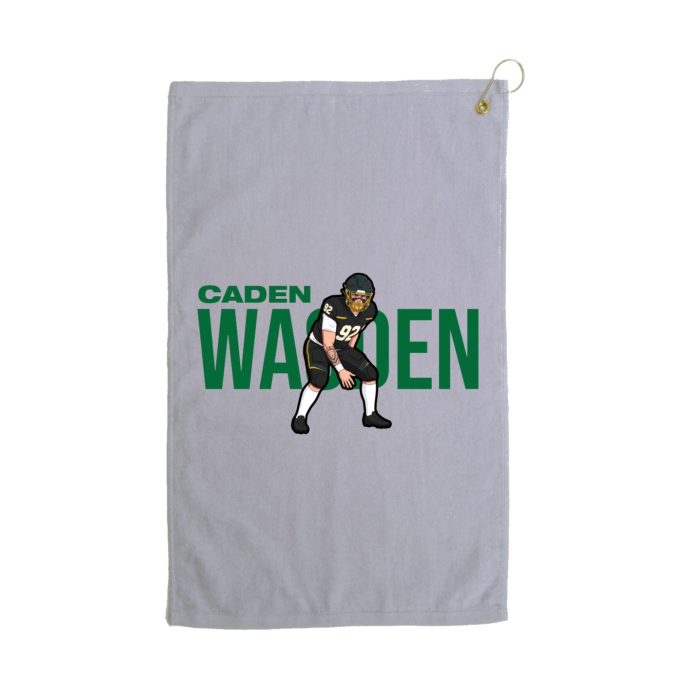 Golf Towel — Player Name in Grey