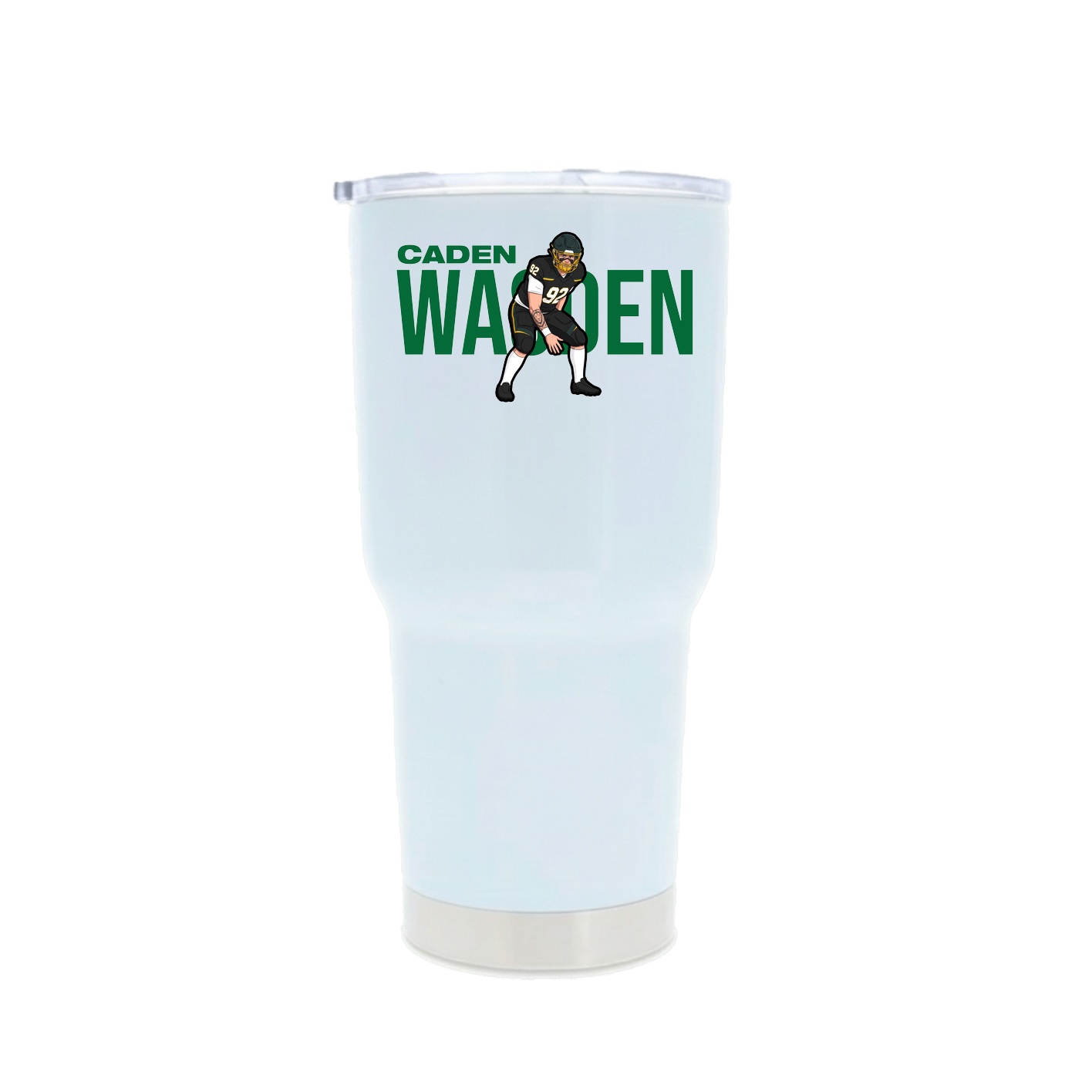 30oz Stainless Steel Tumbler — Player Name in White