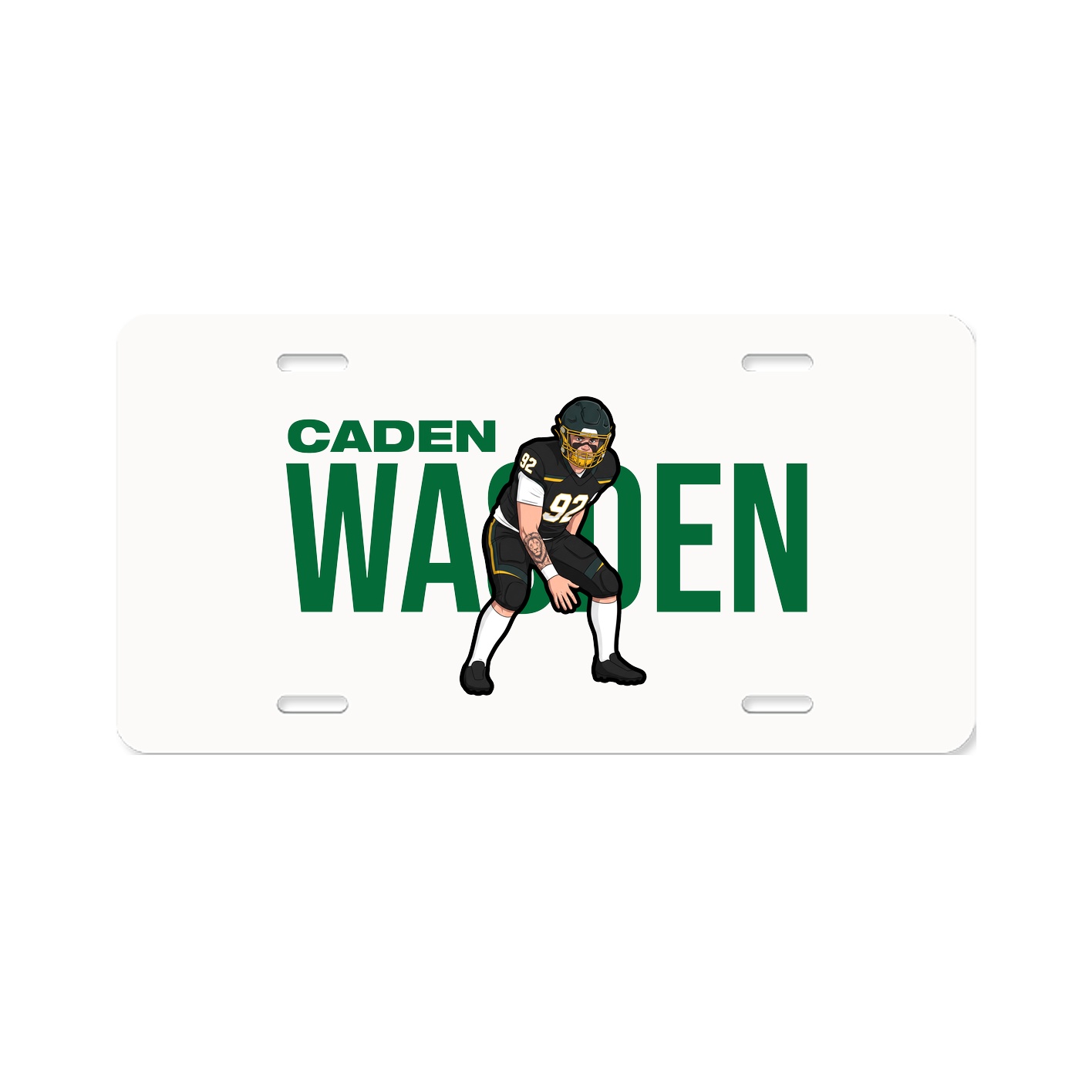 License Plate — Player Name in Classic