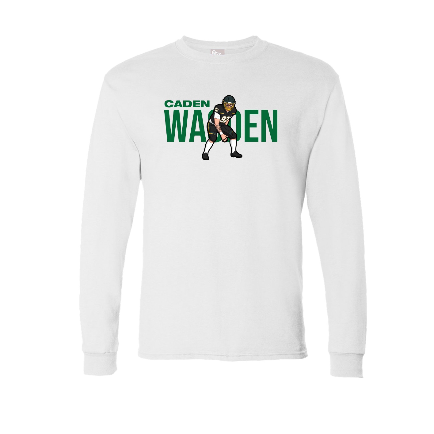 Long Sleeve Tee — Player Name in White