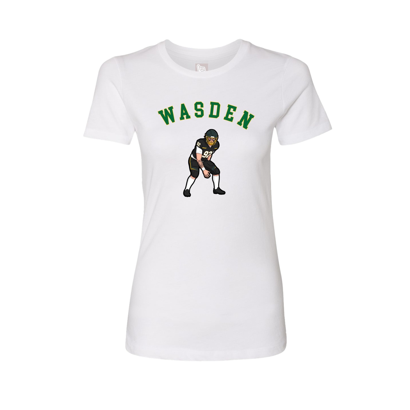 Fitted Women's Tee — Shirsey Arch in White