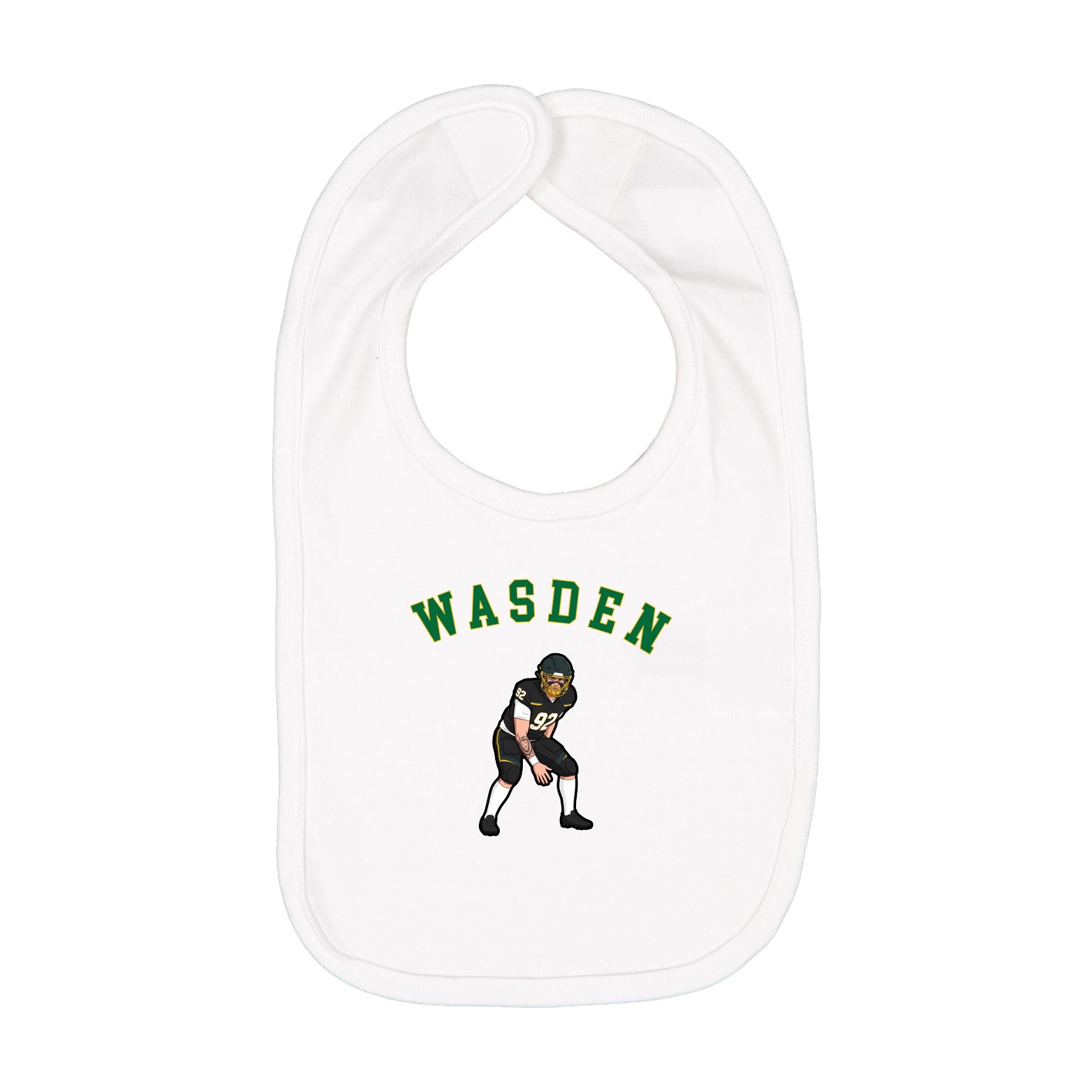 Infant Bib — Shirsey Arch in White