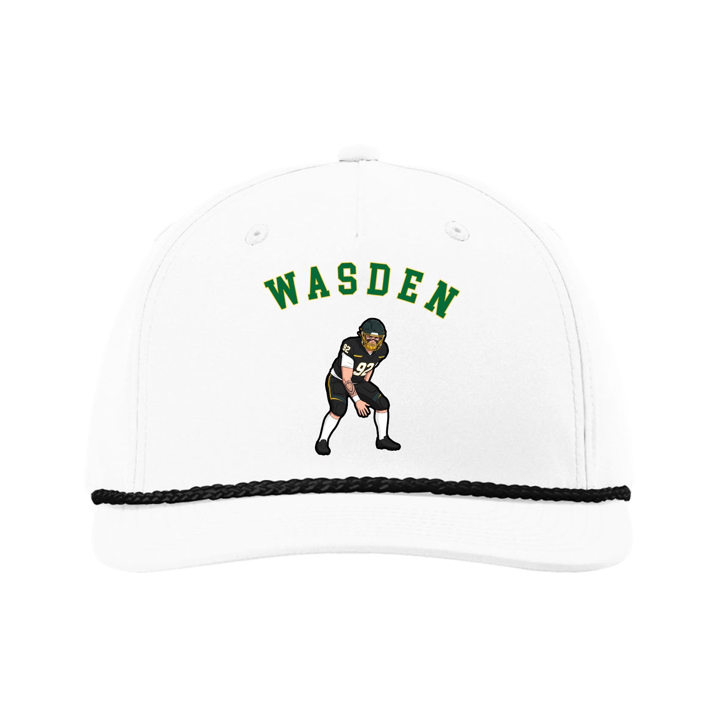 Five-Panel Classic Rope Cap — Shirsey Arch in White