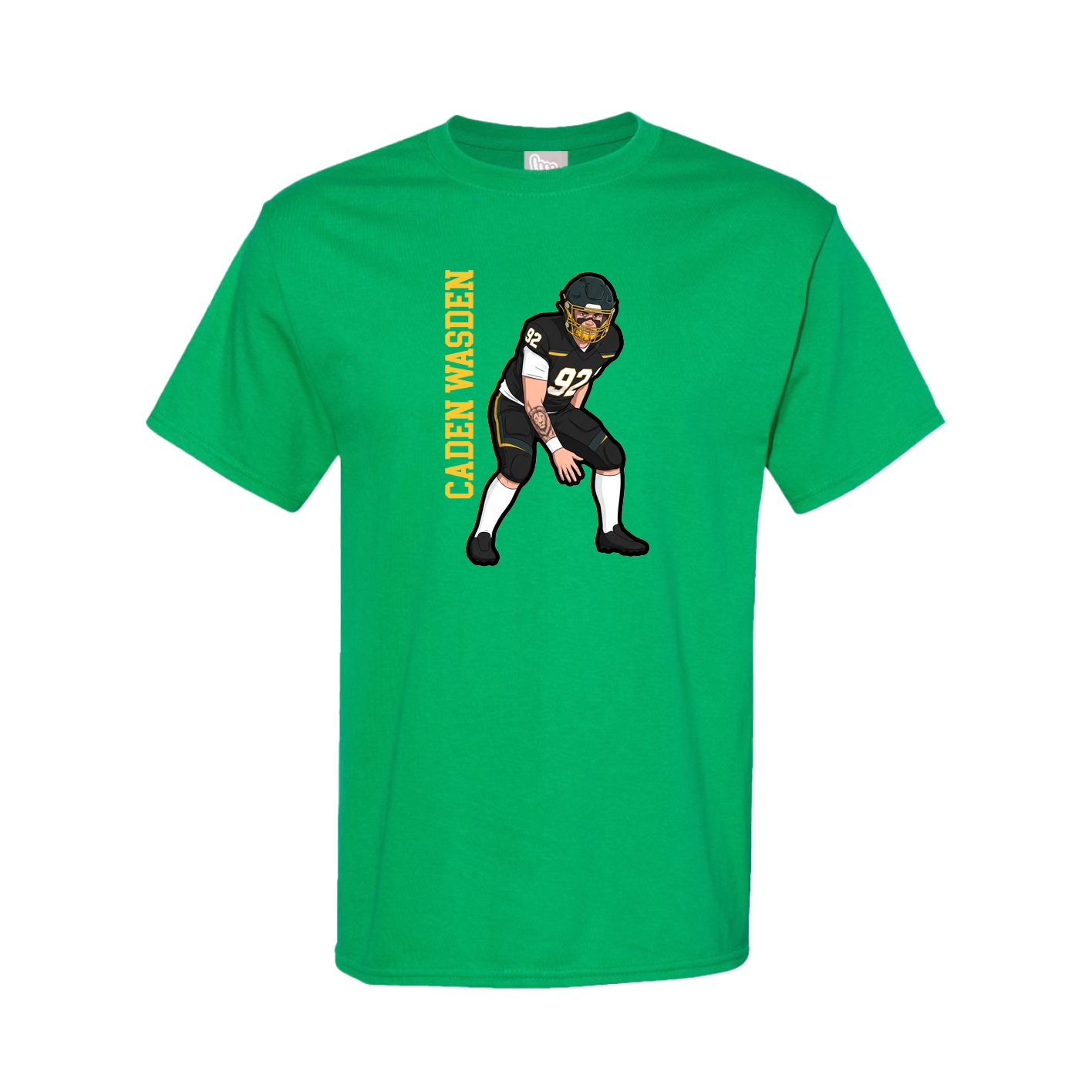 Tee — Name Vertical in Green