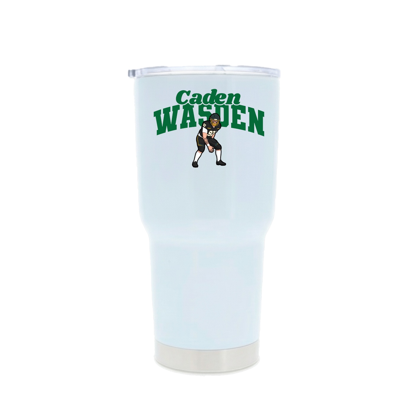 30oz Stainless Steel Tumbler — Signature Arch in White