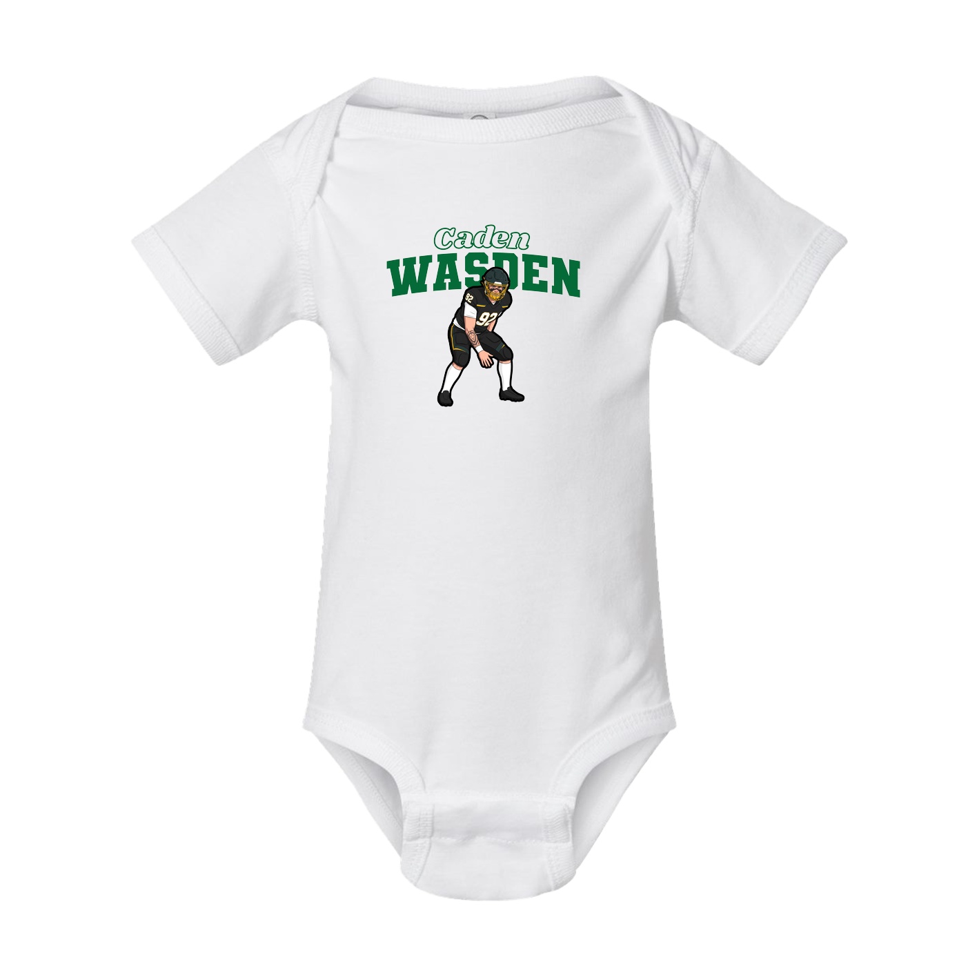 Baby Onesie — Name Arch in White