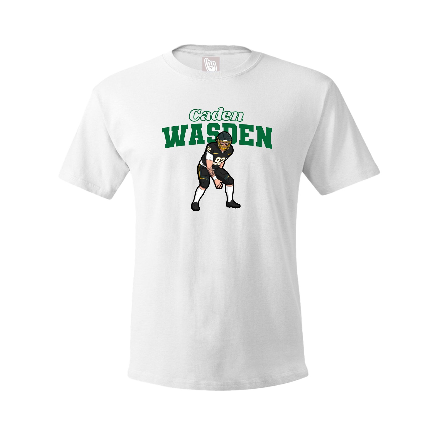 Youth Tee — Name Arch in White