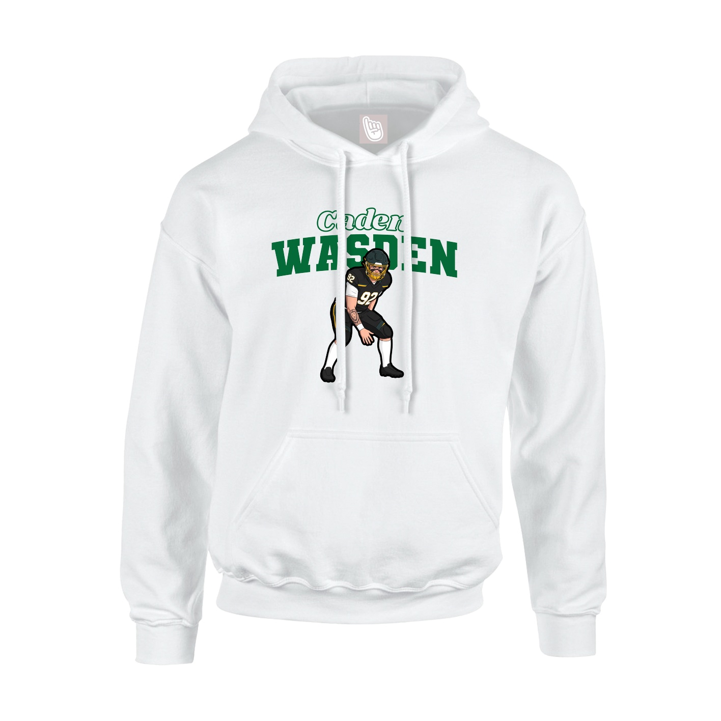 Hoodie — Name Arch in White