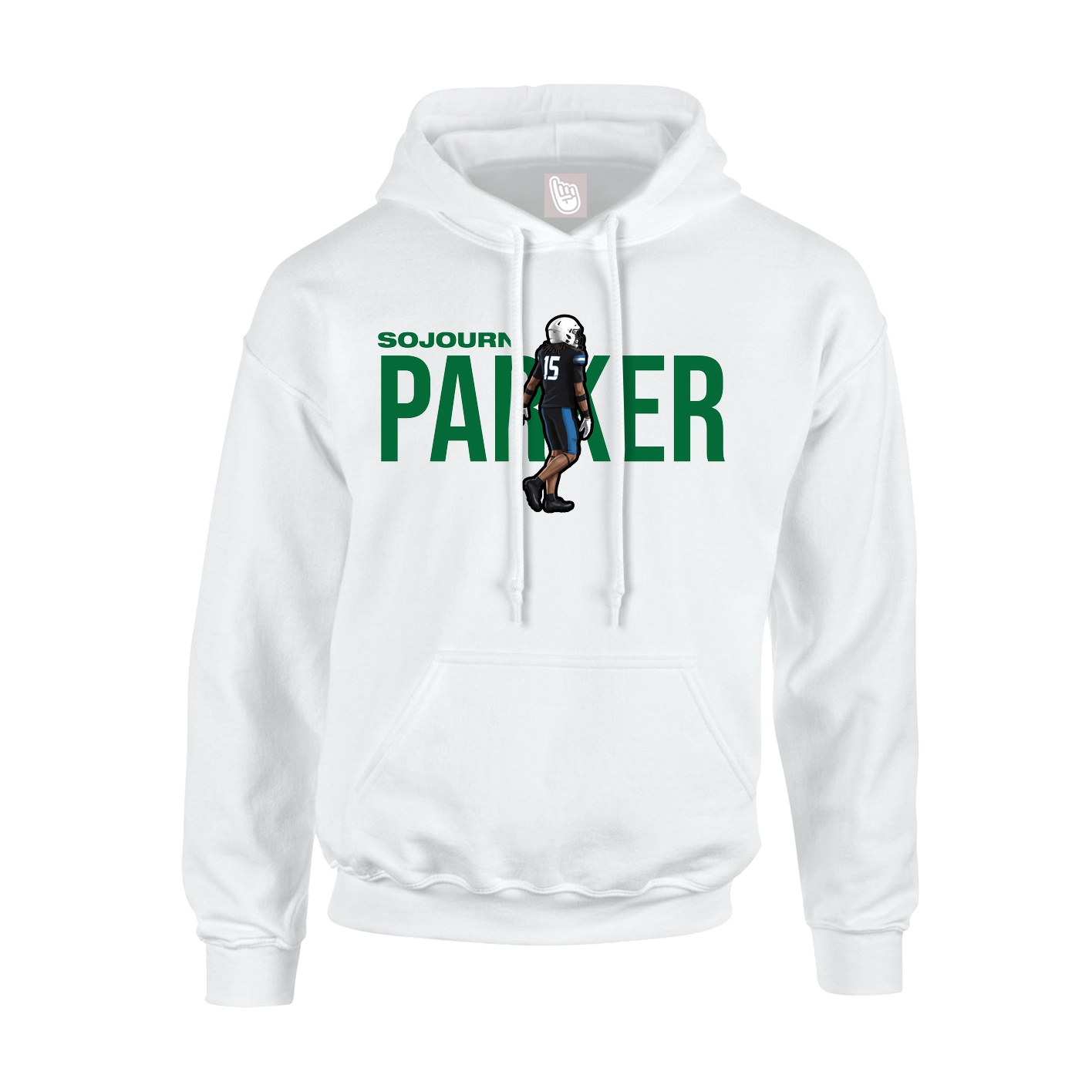 Youth Hoodie — Player Name in White