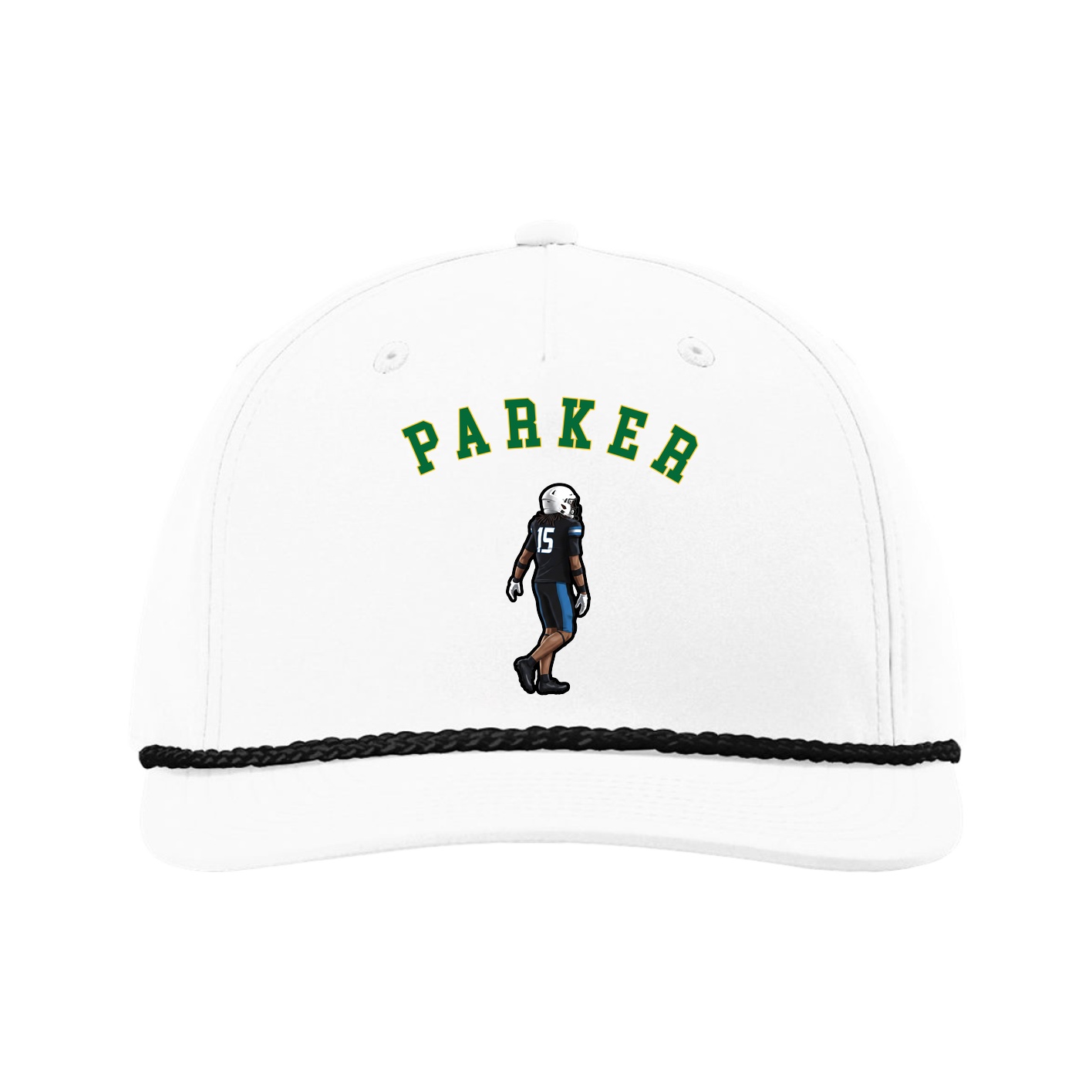 Five-Panel Classic Rope Cap — Shirsey Arch in White