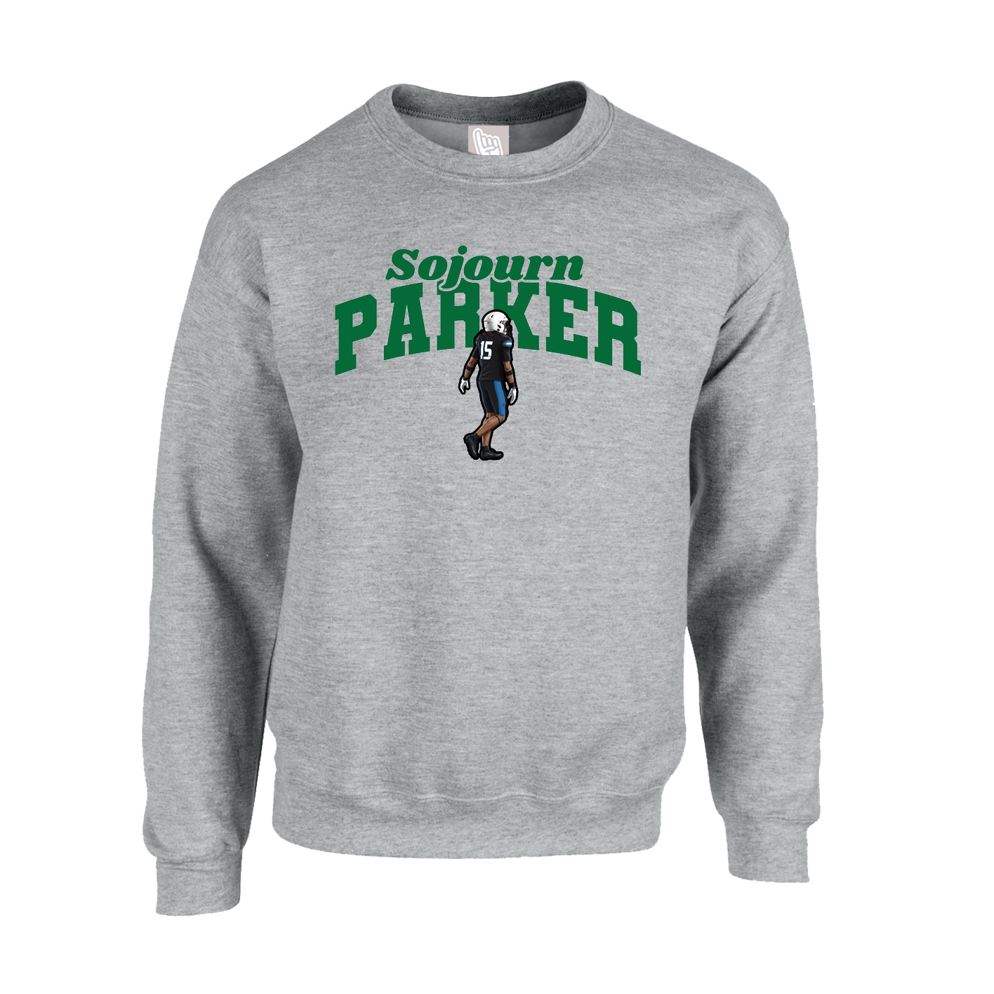 Fleece Crew — Signature Arch in Grey