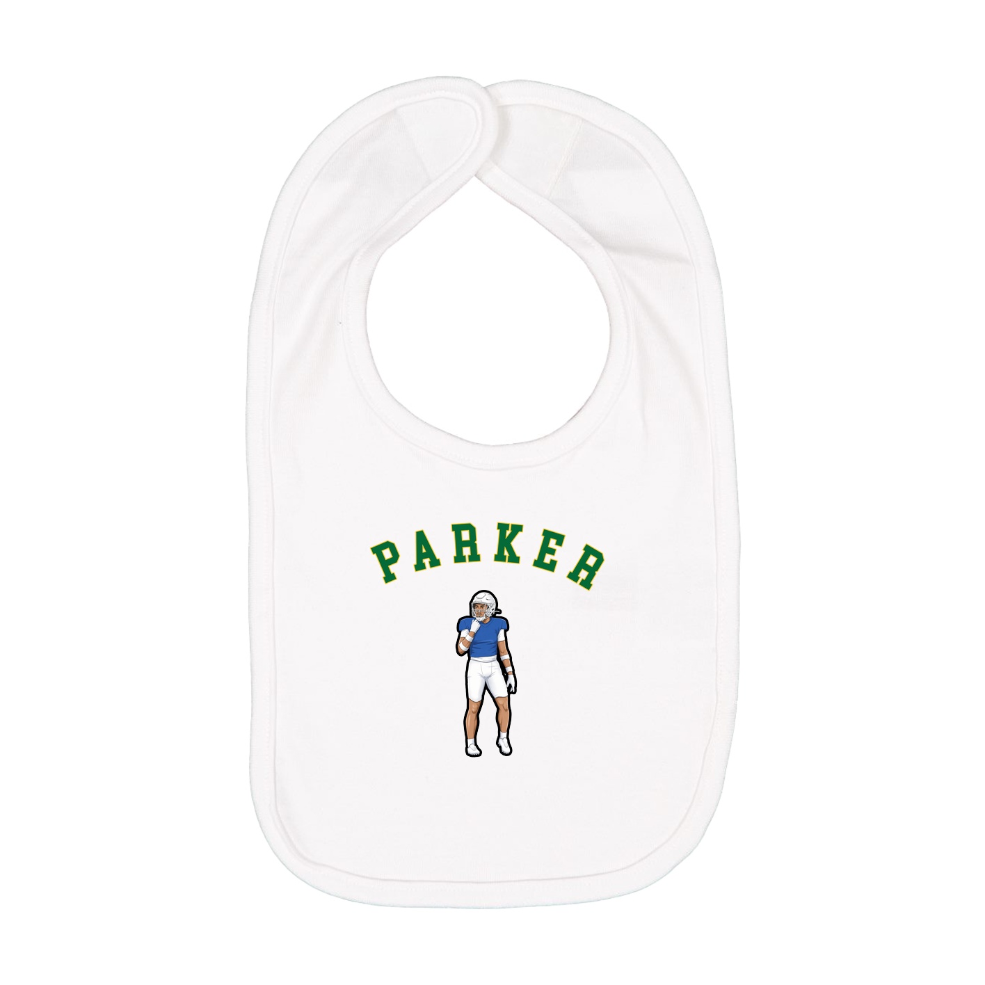 Infant Bib — Shirsey Arch in White