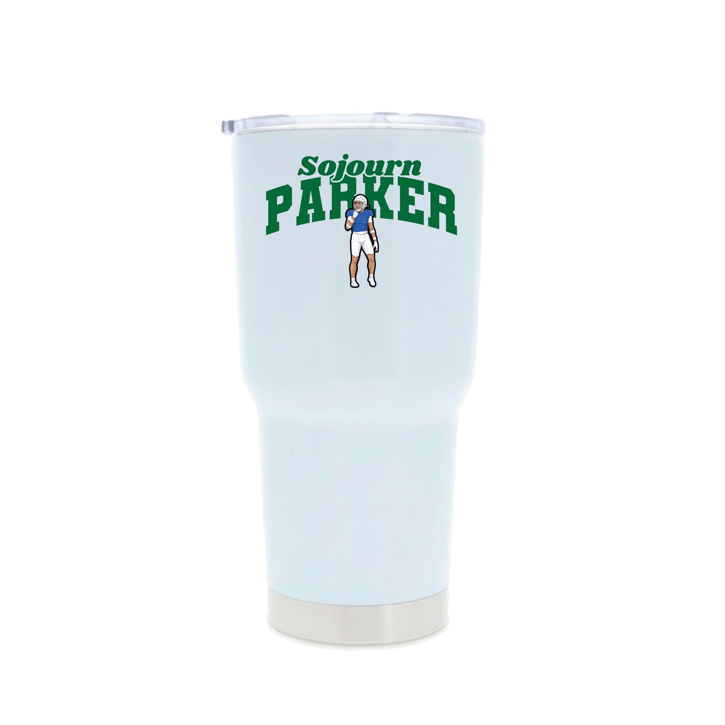 30oz Stainless Steel Tumbler — Signature Arch in White