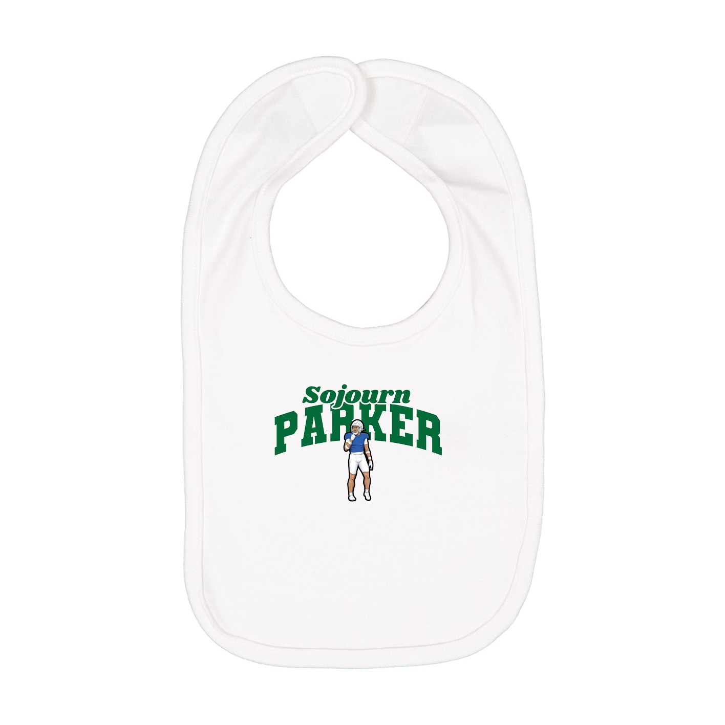 Infant Bib — Signature Arch in White
