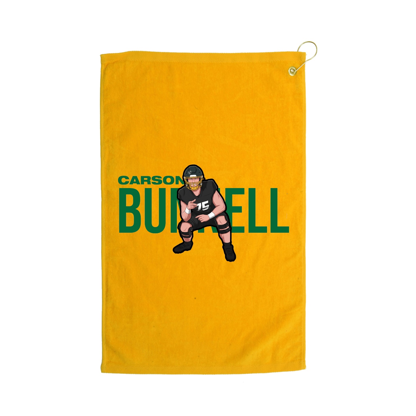 Golf Towel — Player Name in Gold
