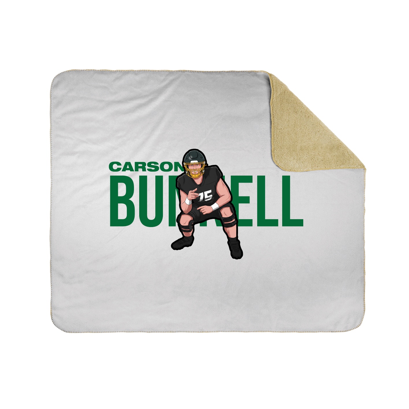 Throw Blanket — Player Name in White