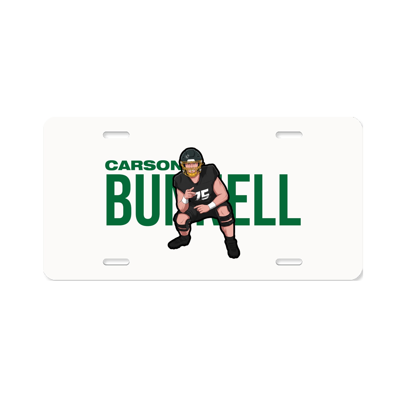License Plate — Player Name in Classic