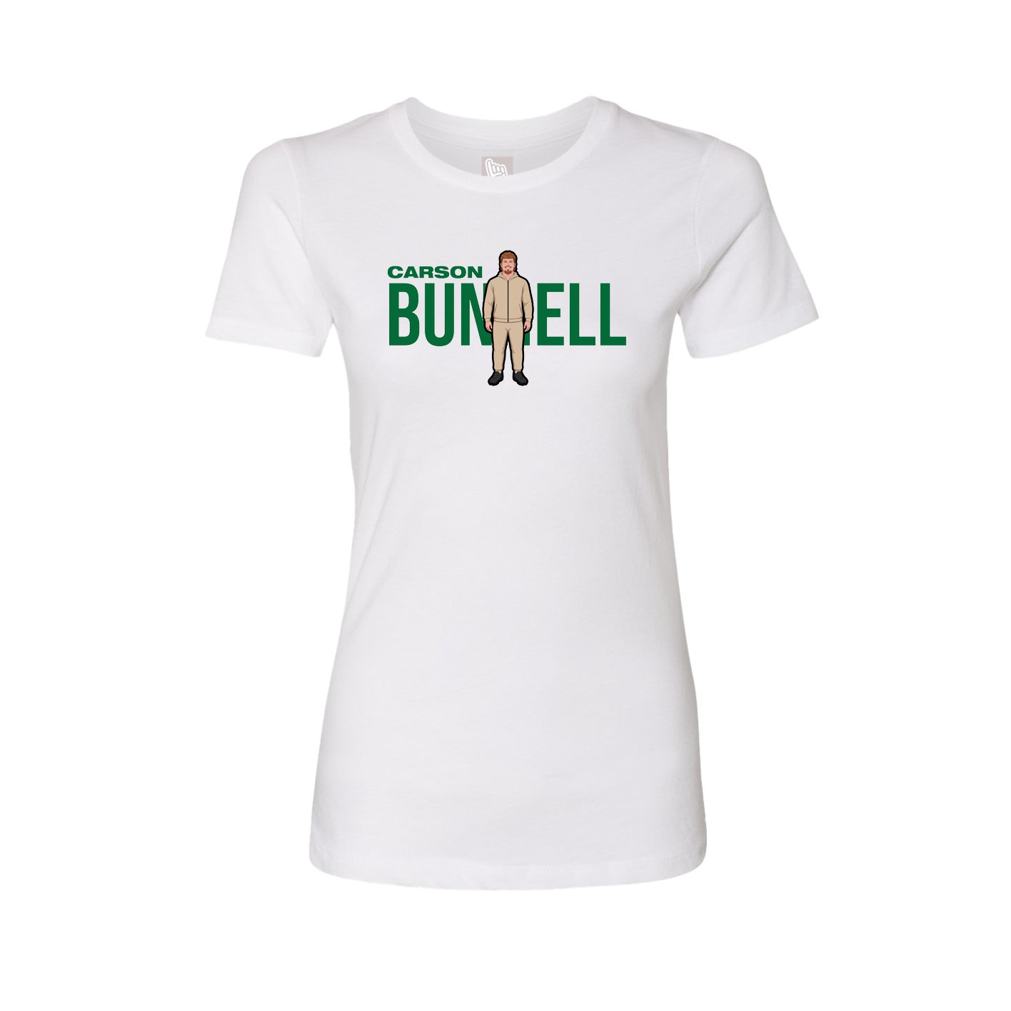Fitted Women's Tee — Player Name in White