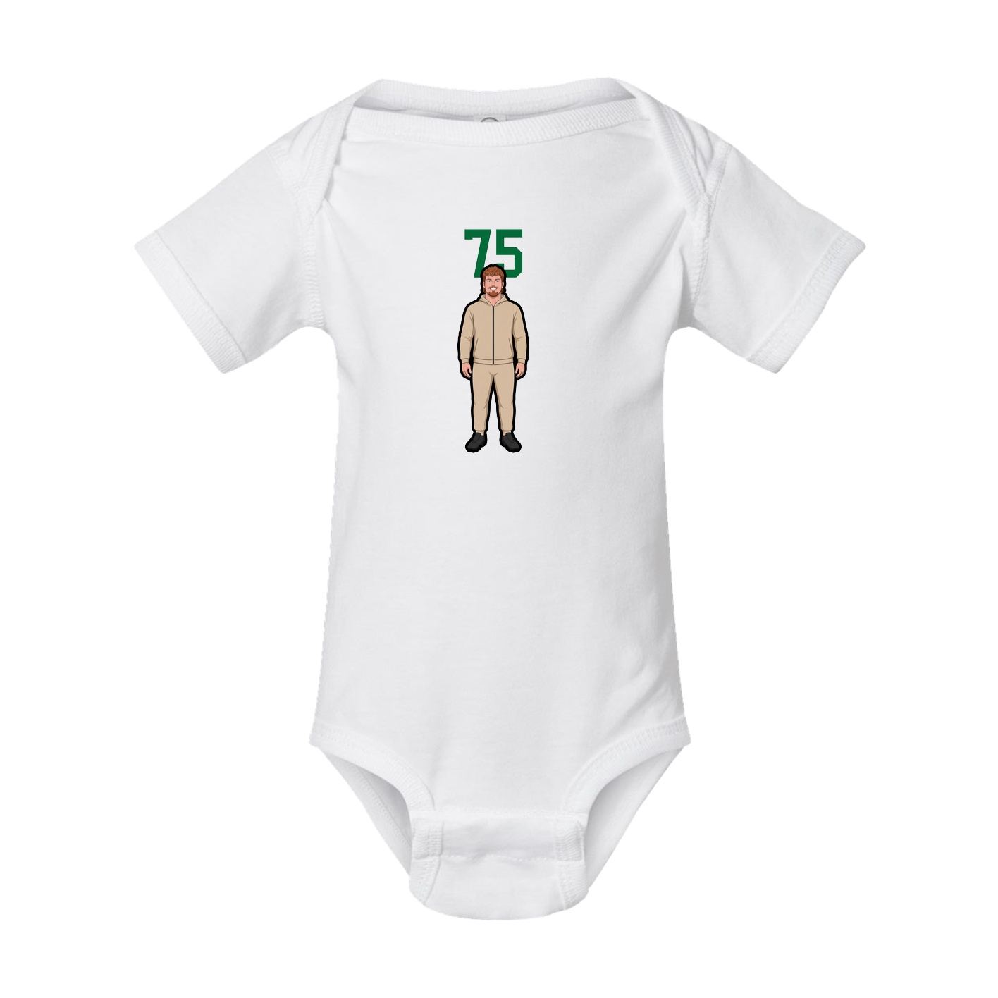 Baby Onesie — Number Top in White