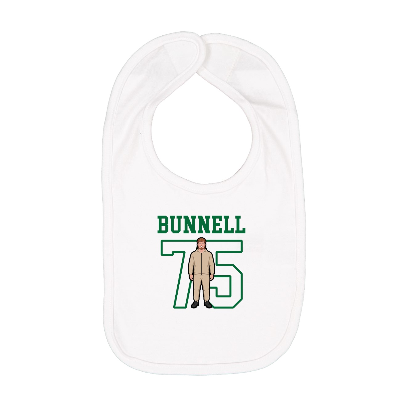 Infant Bib — Shirsey in White