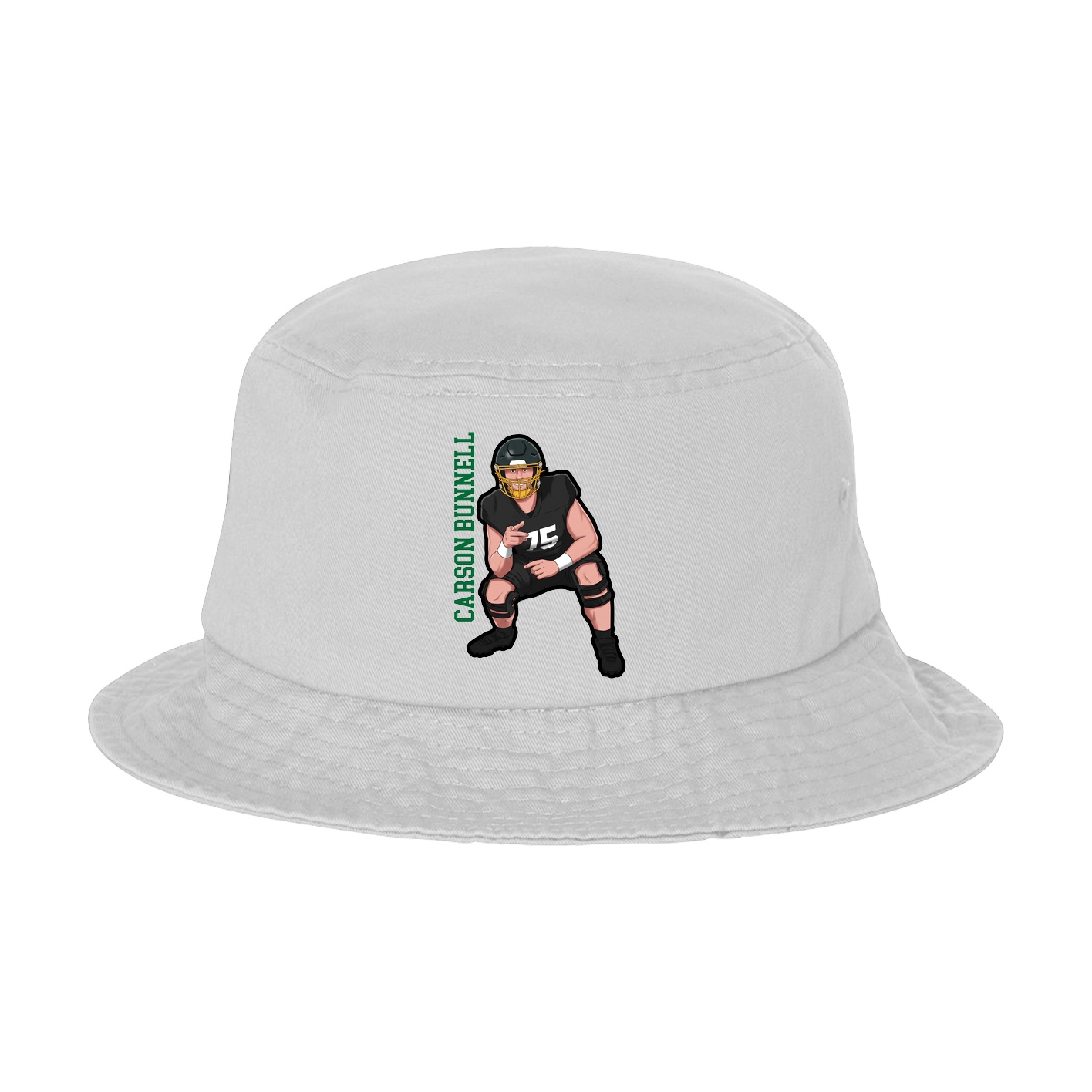 Bucket Cap — Name Vertical in White